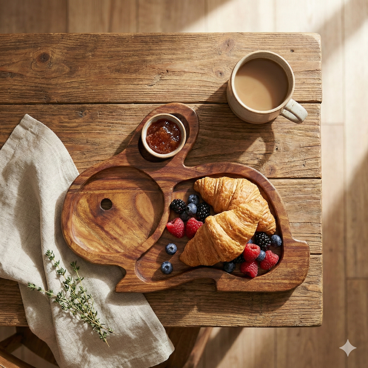 Sheesham Wood Serving Plate (Multiple Shapes)