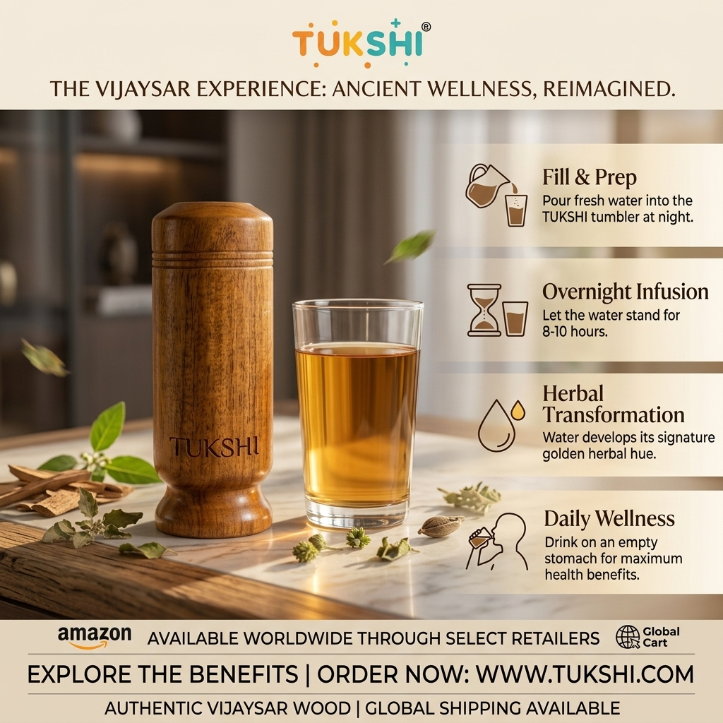 Vijaysar Glass (Natural Wooden Tumbler)