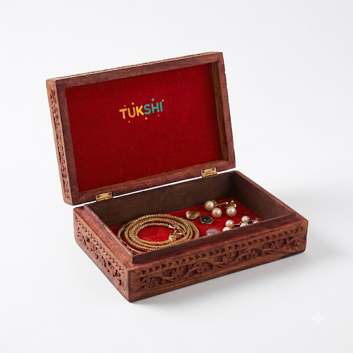 Tukshi Wooden Carvings Jewellery Box