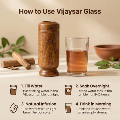 Vijaysar Glass (Natural Wooden Tumbler)