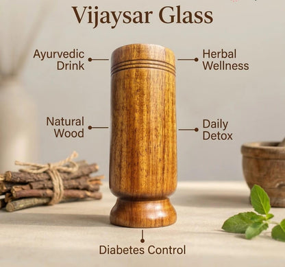 Vijaysar Glass (Natural Wooden Tumbler)