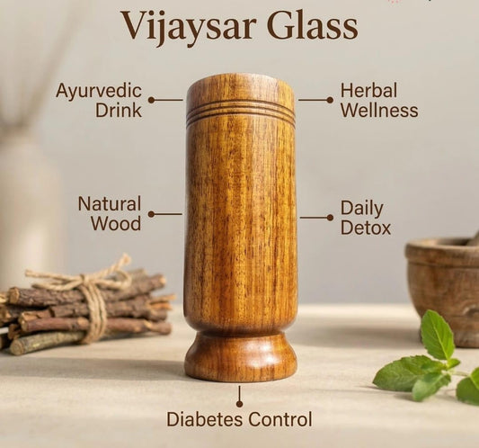 Vijaysar Glass (Natural Wooden Tumbler)