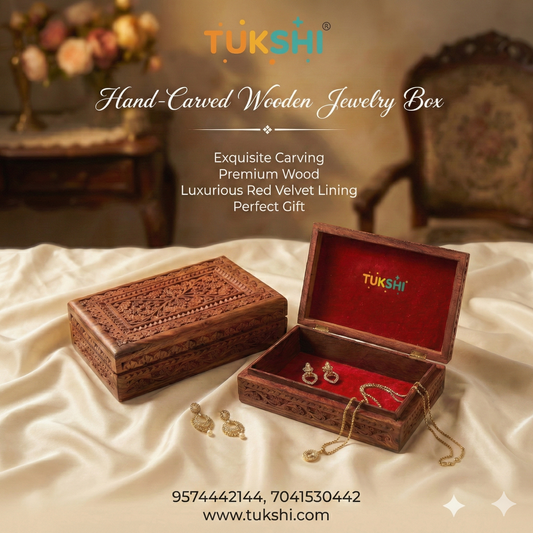 Tukshi Wooden Carvings Jewellery Box
