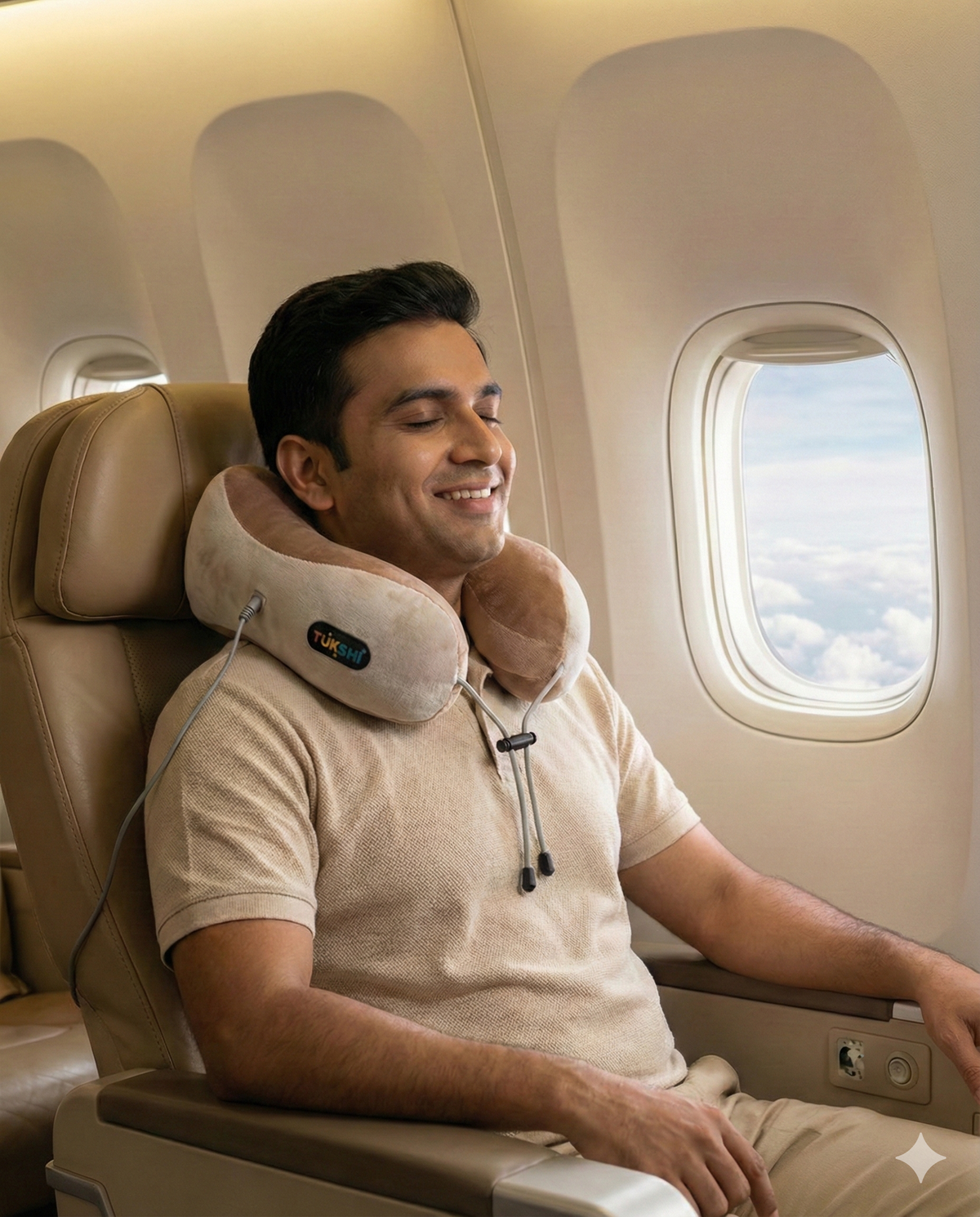 Tukshi Rechargeable U-Shaped Travel Neck Massage Pillow