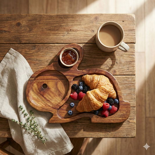 Sheesham Wood Serving Plate (Multiple Shapes)