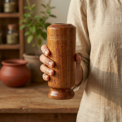 Vijaysar Glass (Natural Wooden Tumbler)