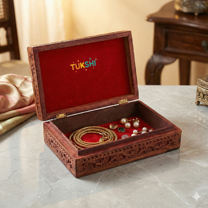 Tukshi Wooden Carvings Jewellery Box