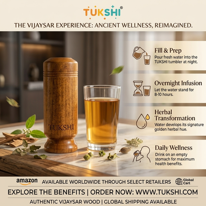 Vijaysar Glass (Natural Wooden Tumbler)